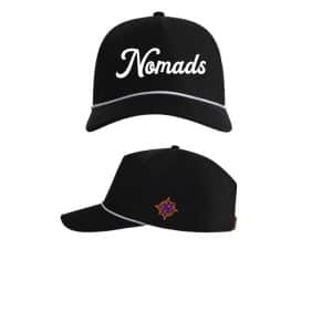 NOMADS  The Harrison Cap. Black/White