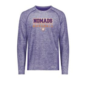 NOMADS BASEBALL Holloway Long Sleeve Heather Purple
